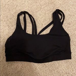 Black Lululemon Energy Bra Size 6